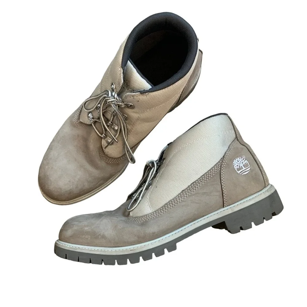 Timberland | men's lace up workboot size 12 light brown Premium Leather